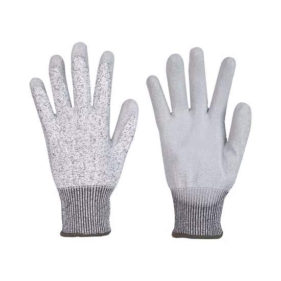Protezione personalizzata 13G Resistente al taglio Fodera HPPE Rivestimento in nitrile sabbiato Guanti da lavoro di sicurezza con TPR sul retro e Velcro sul polso